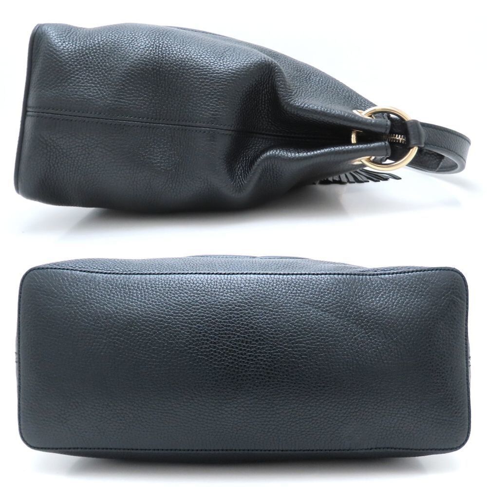GUCCI Black Leather Shoulder Bag - Picture 2 of 10